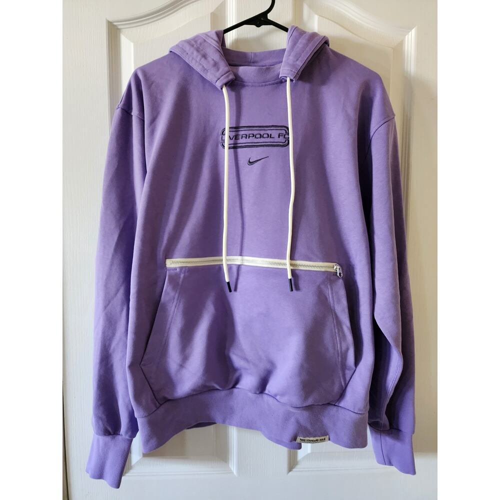 Nike Standard Issue Liverpool FC Dri-Fit Pullover Hoodie Medium Purple Lavender